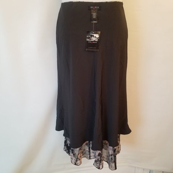 ✅911 NWT Axcess Mermaid Pink Black Pattern Skirt, sz.8, lined. - Picture 14 of 14